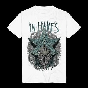 In Flames White Unisex Shirt